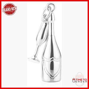 Sterling Silver Champagne Charm Bracelet Travel Jewelry Gift